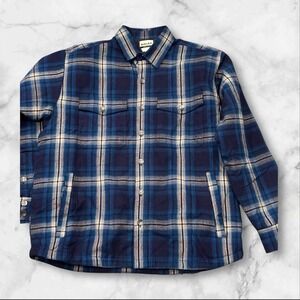 Ariat Sherpa  Jacket Mens Large Blue Plaid Retro‎ Fit Hannoch Insulated